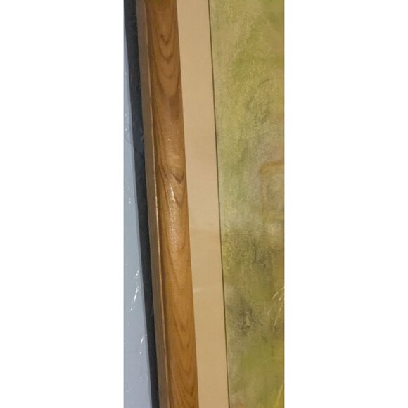 Lion Pastel Drawing by Priscilla P. Forster 5-14-02 Framed Wood Frame Glass - Picture 5 of 15